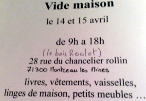 Vide-maison à Montceau