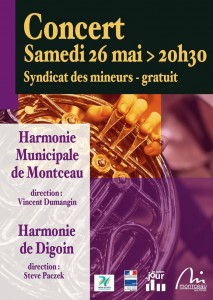 Harmonie Municipale de Montceau et l&rsquo;Harmonie de Digoin  en concert