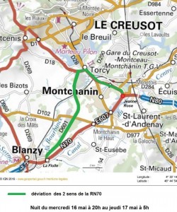 Travaux de mise à 2×2 voies de la RN 70