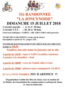 31ème randonnée « La Joncynoise »