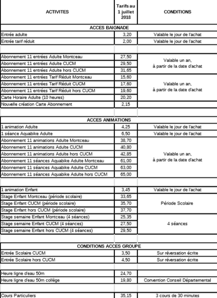 tarif 190618