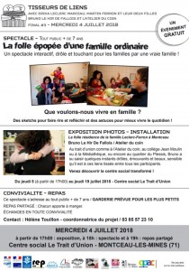 « La folle épopée d’une famille ordinaire » à Montceau (sortir)