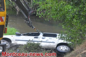 Ce samedi matin, sur la levée du canal à hauteur de Saint-Vallier.. VOIR NOTRE VIDEO