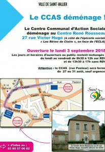 Le CCAS  de Saint-Vallier déménage