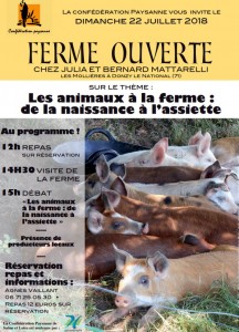 Opération ferme ouverte chez Julia Mattarelli à Donzy le National (Sortir)