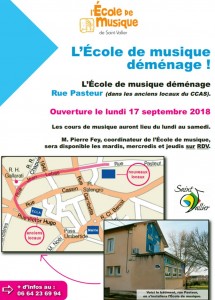 L&rsquo;école de musique de Saint-Vallier déménage…