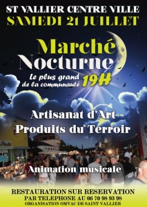 Saint-Vallier :  Marché nocturne d’artisanat d’art et produits du terroir
