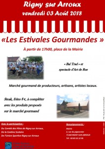  les « Estivales Gourmandes » de Rigny sur Arroux