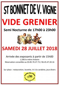 Vide grenier à Saint-Bonnet-de-Vieille-Vigne