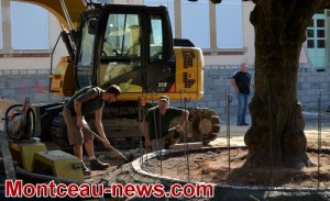 Travaux à l’école Marie Curie aux Gautherets (Saint-Vallier)