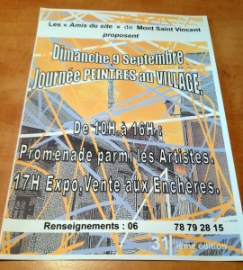 Les peintres au village à Mont Saint Vincent (Sortir)