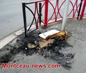 Réactualisé – Nouveau feu de poubelles à Montceau