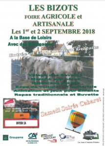 Foire des 1er et 2  Septembre 2018 (Les Bizots)