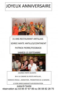 Anniversaire du restaurant « Douce Heure Antillaise » (Montceau)