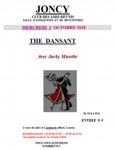 Thé dansant à Joncy