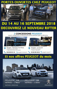 MONTCEAU/LE CREUSOT : Portes Ouvertes chez votre spécialiste «Peugeot Nomblot»