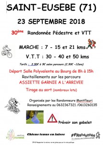 30ème Randonnée Pédestre et VTT