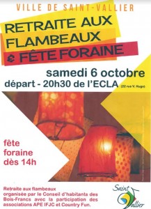 Retraites aux flambeaux et fête foraine à Saint-Vallier (Sortir)