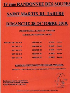 « Randonnée des soupes » de Saint Martin du Tartre Patrimoine