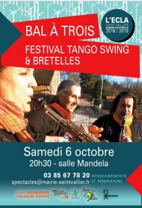 Rappel – Dans le cadre du festival « Tango, Swing et Bretelles » à Saint-Vallier