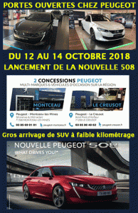 MONTCEAU/LE CREUSOT : Événement chez vos spécialistes « Peugeot Nomblot »