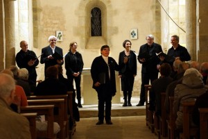 Après le concert du groupe A contrario à l’église Notre Dame à Montceau