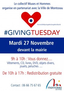 Mouvement « Giving Tuesday » à Montceau