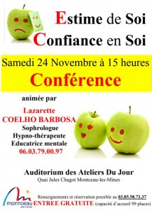 Conférence : « Estime de soi, confiance en soi » (Montceau)