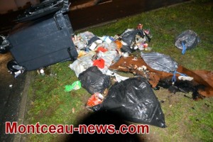 Montceau, nouveau feu de poubelles cette nuit…