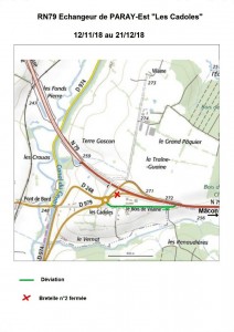 Mise en 2X2 voies de la RN 79 entre Paray et Charolles