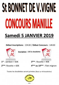 Concours de manille à Saint Bonnet-de-Vieille-Vigne (Sortir)