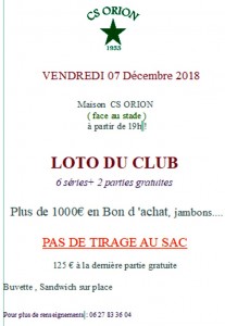 Loto du CS Orion (Sortir)