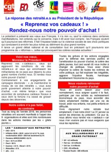 Journée d&rsquo;action intersyndicale des retraités du 31 janvier (Social)