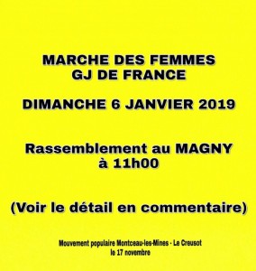 Marche des femmes gilets jaunes de France