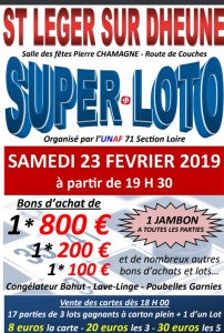 Super loto de l&rsquo;UNAF 71 (Sortir)