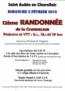 12ème randonnée de la Chandeleur  à Saint Aunbin-en-Charollais