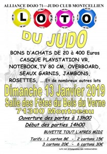 Loto de l’Alliance Dojo 71 et Judo club Montcellien (Sortir)