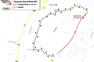 Circulation perturbée du lundi 18 au vendredi 22 février
