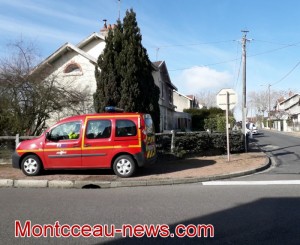 Incendie à  Montceau
