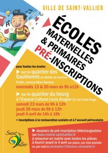 Pré-inscription scolaire à Saint-Vallier