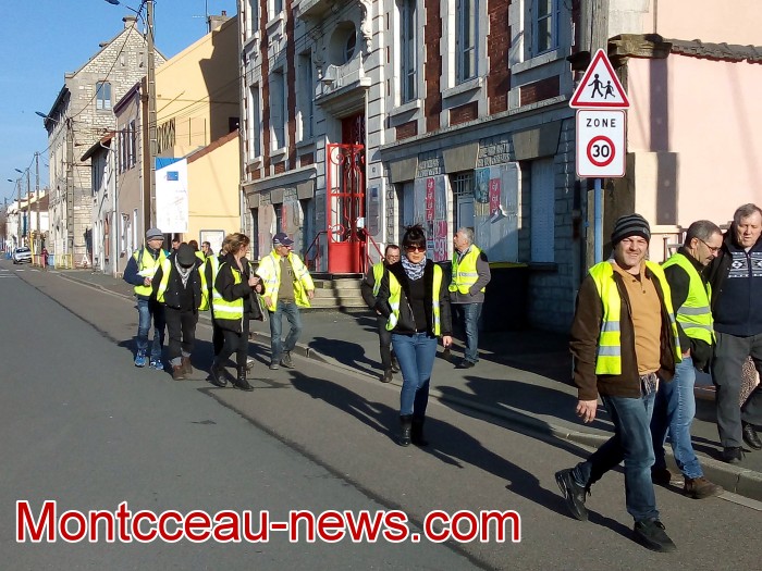 Manifestation gilets jaunes Montceau journee action 5 feverier 050219
