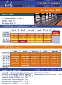 Vacances de février au centre nautique de Montceau