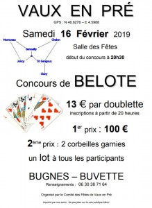 Concours de belote (Vaux en Pré)