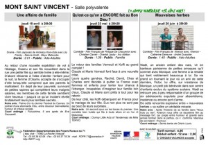 Comité des fêtes – Ciné Villages (Mont-Saint-Vincent)