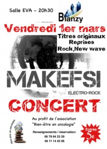 « Makefsi  » en concert, le vendredi 1er mars à la salle de l&rsquo;EVA à Blanzy