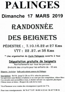 Randonnée des beignets des Cyclos Palingeois (Sortir)