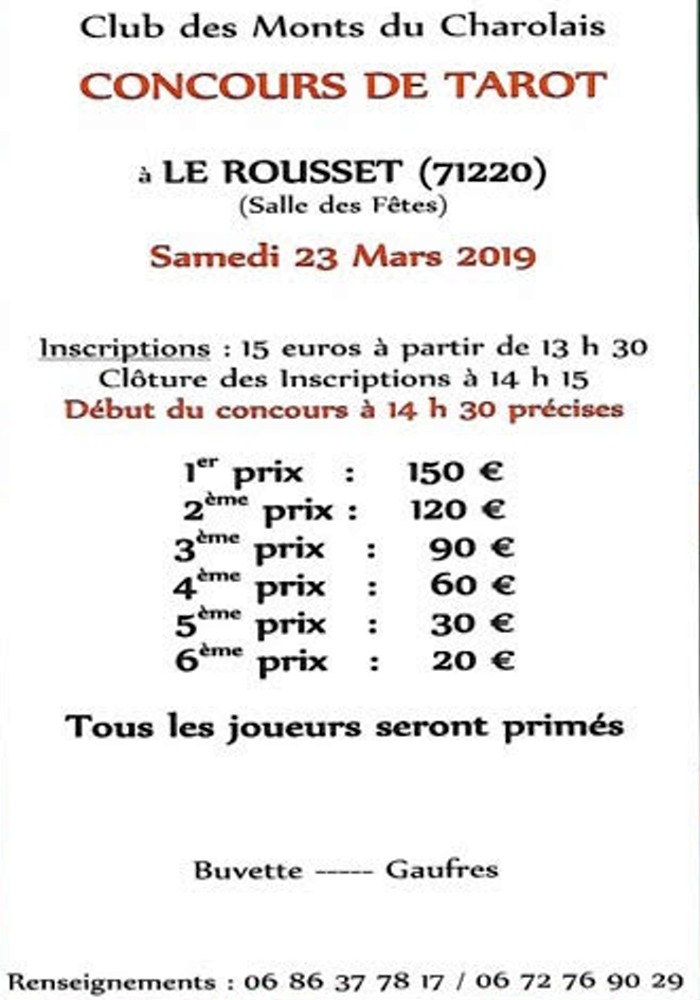 Affiche tract concours tarot mont Chaolais sortir Montceau-news.com 200319