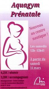 Nouveau à Montceau : Aquagym Prénatale