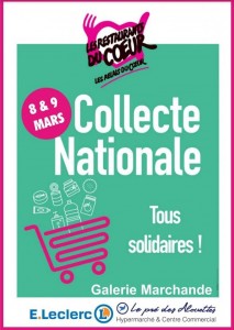 Collecte des restaurants du cœur au centre Leclerc