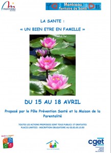 Semaine « La Santé : Un Bien être en Famille » (Montceau)